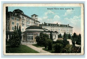 Vintage Hampton Terrace Hotel, Augusta, Ga. Postcard P168