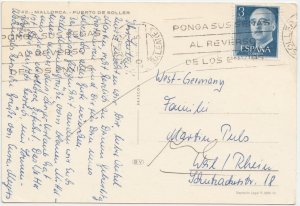 Spain, MALLORCA - PUERTO DE SOLLER, Playa, Beach, used Postcard