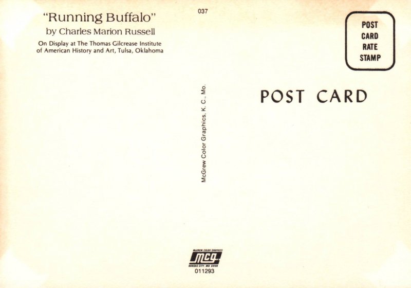 Running Buffalo,Charles Russell,Western Painting