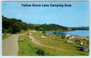 YELLOWSTONE LAKE, Lafayette County, Wisconsin WI ~ CAMPGROUND c1960s  Postcard