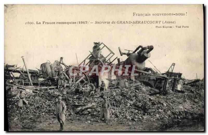 Old Postcard Grand Candy Seraucourt Army