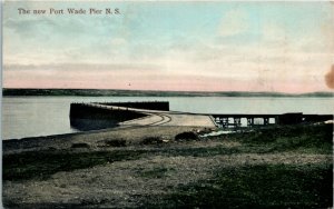 Nova Scotia Souvenir Postcard NS The New Port Wade Pier EXTREMELY RARE ~1910 K43