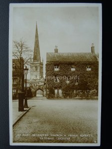 LEICESTER St MAry De Castro Church & Prince Rupert Gateway - Old RP Postcard