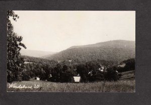 VT View Mountains Homes Wardsboro Vermont Real Photo RPPC Postcard