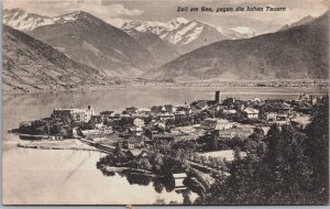 Austria Zell am See Gegen die Hohen Tauern Vintage Postcard C137