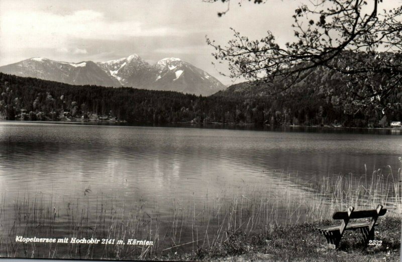 RPPC Carinthia Austria Lake Klopein Hochobir Mountain Postcard