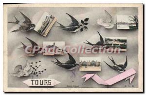 Postcard Old Tours birds