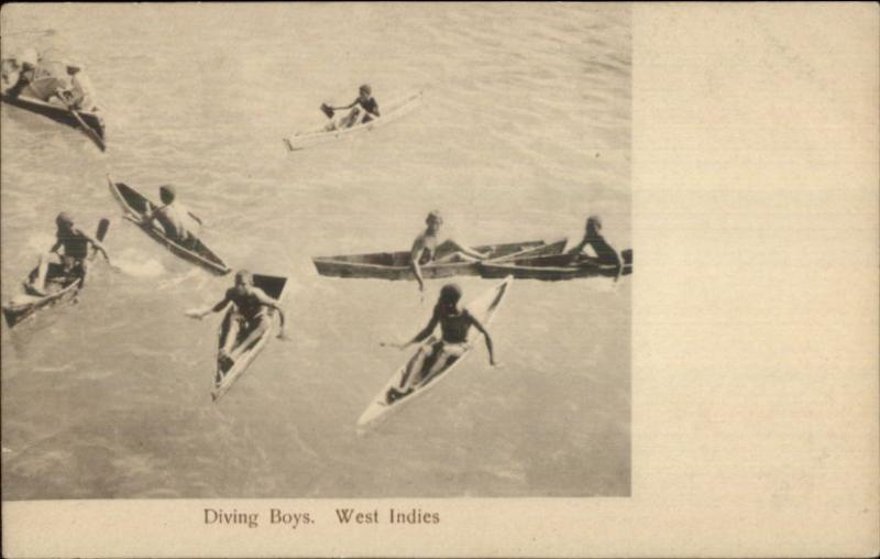 RAPHAEL TUCK West Indies Diving Boys - Which Island? c1905 Postcard