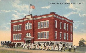 Agricultural High School, Ridgely, Maryland ca 1910s Vintage Postcard