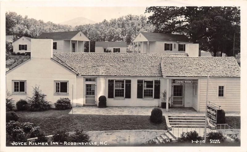 E3/ Robbinsville North Carolina NC Photo RPPC Postcard c40s Joyce Kilmer Inn