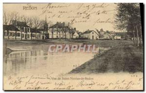 Old Postcard Redon View of Saint Nicolas de Redon