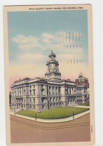 P2319, 1957 postcard  polk county court house des moines iowa