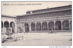 Piazza Ss. Annunziata e Spedale Degli Innocenti, Firenze (Tuscany), Italy, 19...