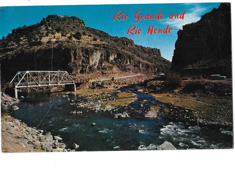 Canyon where Rio Grande and Rio Hondo Join Near Taos New Mexcio