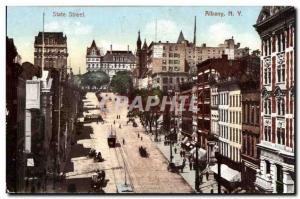 Postcard Old State Street Albany