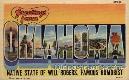 Oklahoma Large Letter State Unused 