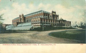 West Philadelphia PA Fairmount Park Horticultural Hall Litho Postcard Unused