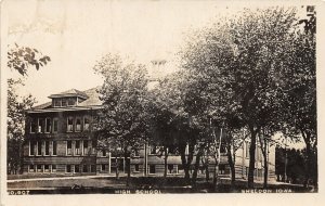 J10/ Sheldon Iowa RPPC Postcard c1910 High School Building  162