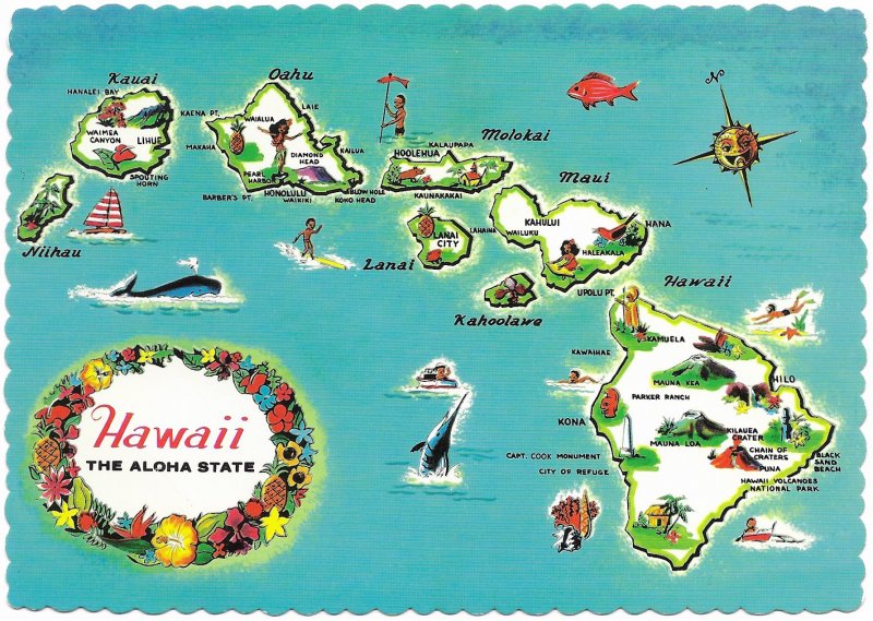 US  Unused.  Islands of Hawaii.   Beautiful.