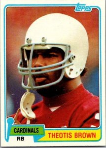 1981 Topps Football Card Theotis Brown St Louis Cardinals sk60126