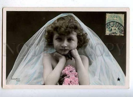 185582 NUDE Girl BRIDE Wedding Vintage PHOTO by SAZERAC PC