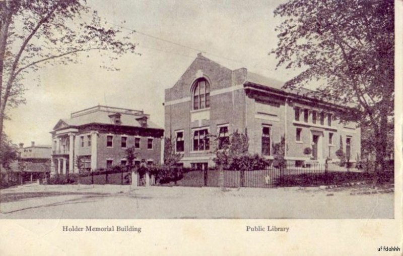 PRE-1907 CLINTON, MA HOLDER MEMORIAL BUILDING PUBLIC LIBRARY