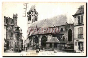 Postcard Bourges Old Church of Our Lady