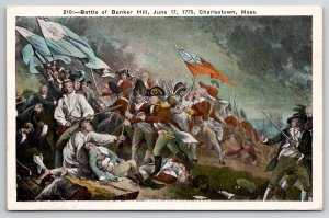 Battle Of Bunker Hill 1775 Charlestown Mass Postcard C37