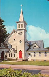 Utica Ohio~United Presbyterian Church~Large Red Door~1950s Postcard