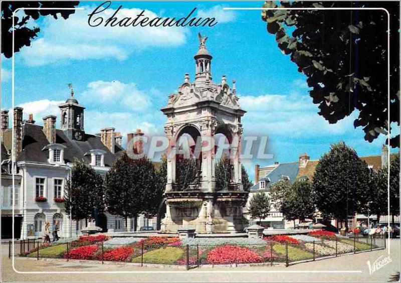 Modern Postcard Chateaudun (Eure et Loire) The Loir Valley La Place 18 Octobe...