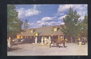 YELLOWSTONE NATIONAL PARK WYOMING FLAGG RANCH GAS STATION 1952 POSTCARD