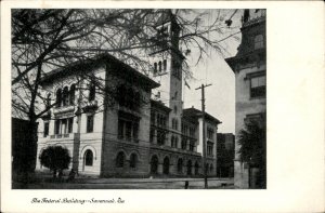 Savannah Georgia Federal Building c1900-20s Vintage Postcard