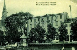 CONTINENTAL SIZE POSTCARD (REPRODUCTION) THE CLARENDON HOTEL QUEBEC CITY CANADA