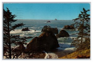 c1954 Vintage Postcard OR Oregon Coast View From Cape Ferrelo