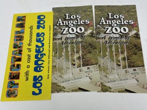 Lot 3 Los Angeles Zoo 1960s 70s Vintage Brochures Travel Guides