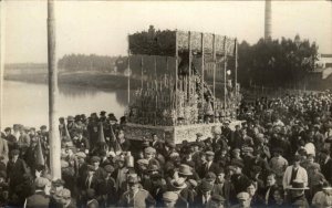 Santa Clara Seville Sevilla Spain Parade c1910 Real Photo Postcard #1