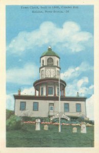 Halifax Nova Scotia Canada Town Clock on Citadel Hill White Border Postcard