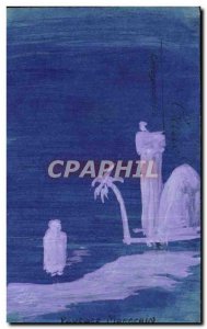 Old Postcard Fancy (drawing hand) Landscape Moroccan General Franchet d & # 3...