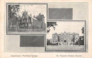 Columbus Ohio Pontfical College Josephinum and Orphan Asylum Postcard J60630