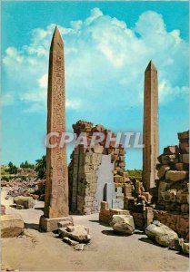 Modern Postcard Karnak and Hatshepsut Thotmes Obelisks