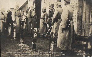 German Generals WWI Hun Helmets Bothmer & Hoffmann c1915 Real Photo Postcard