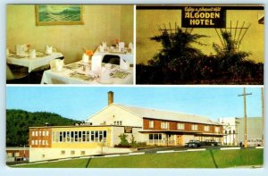 ELLIOT LAKE, Ontario Canada ~ Roadside ALGODEN MOTOR HOTEL c1960s  Postcard