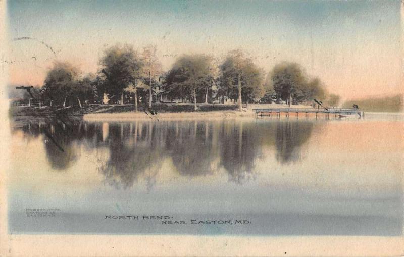 Easton Maryland North Bend Lake View Pier Antique Postcards K17461
