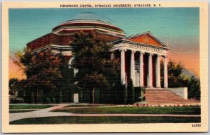 Hendricks Chapel Syracuse University New York NY Parish Church Postcard