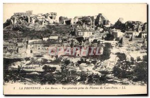 Old Postcard Provence Les Baux General View from the Plateau of Costa Pera