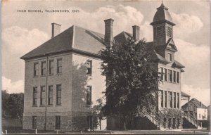 Canada High Schgool Tillsonburg Ontario Vintage Postcard 03.62