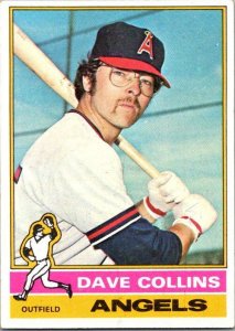 1976 Topps Baseball Card Dave Collins California Angels sk13417