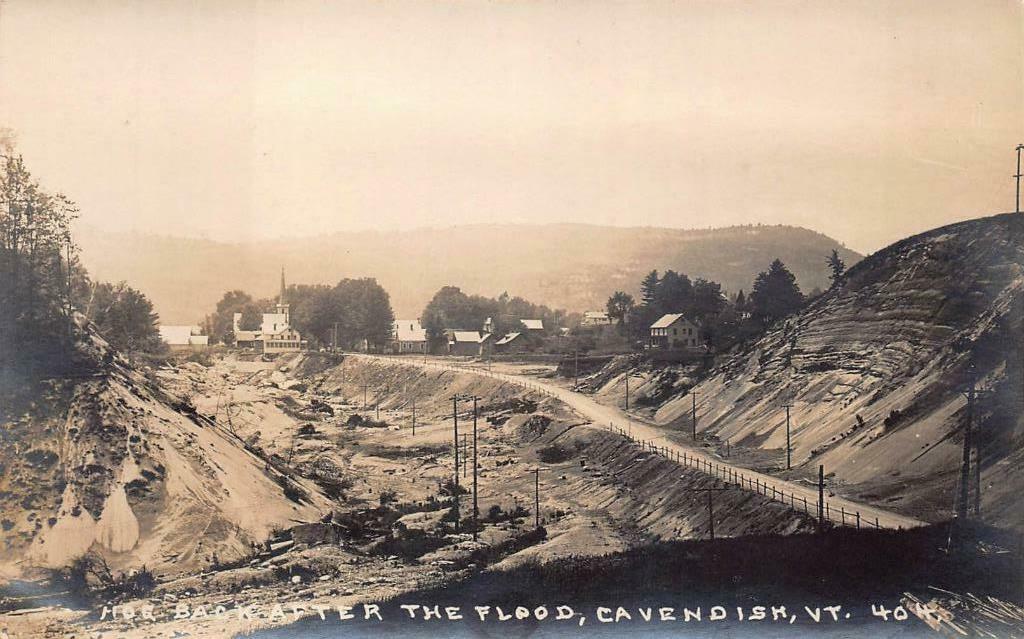 RPPC CANAAN LINE HOUSE VERMONT CANADA BORDR CARS REAL PHOTO POSTCARD (c.  1920s)