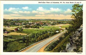 Postcard HIGHWAY SCENE Princenton West Virginia WV AM1078