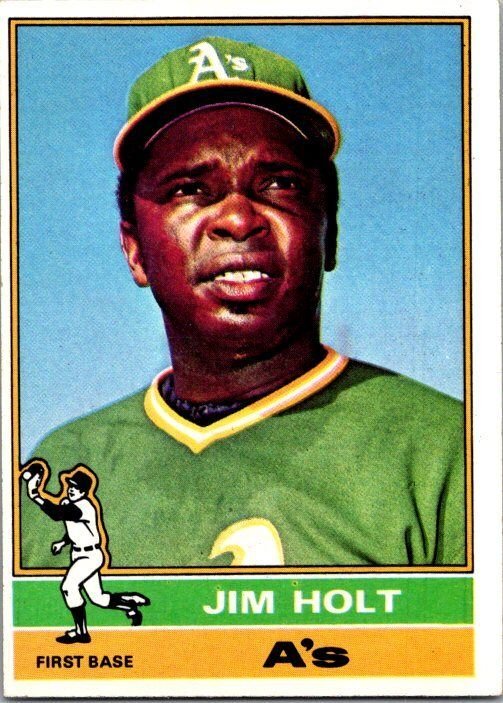 1976 Topps Baseball Card Jim Holt Oakland Athletics sk13372